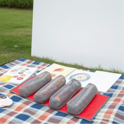 Roll Up Mesh Art Organizer With 4 Removable Pockets